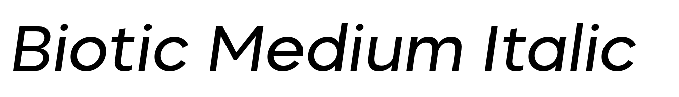 Biotic Medium Italic